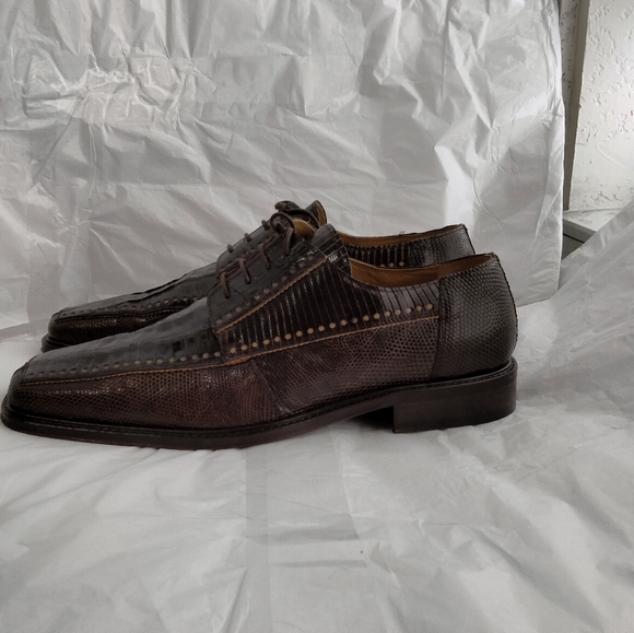 David Eden Hand Made Designer Alligator lizard Shoes Men\'s Size 10.5 main image 11